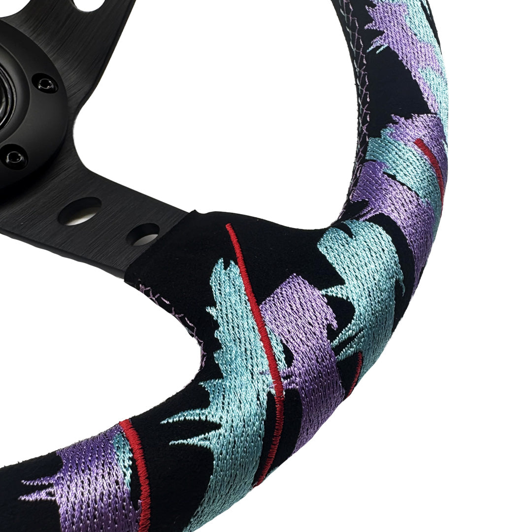 Retro Tiffany Blue / Purple Steering Wheel