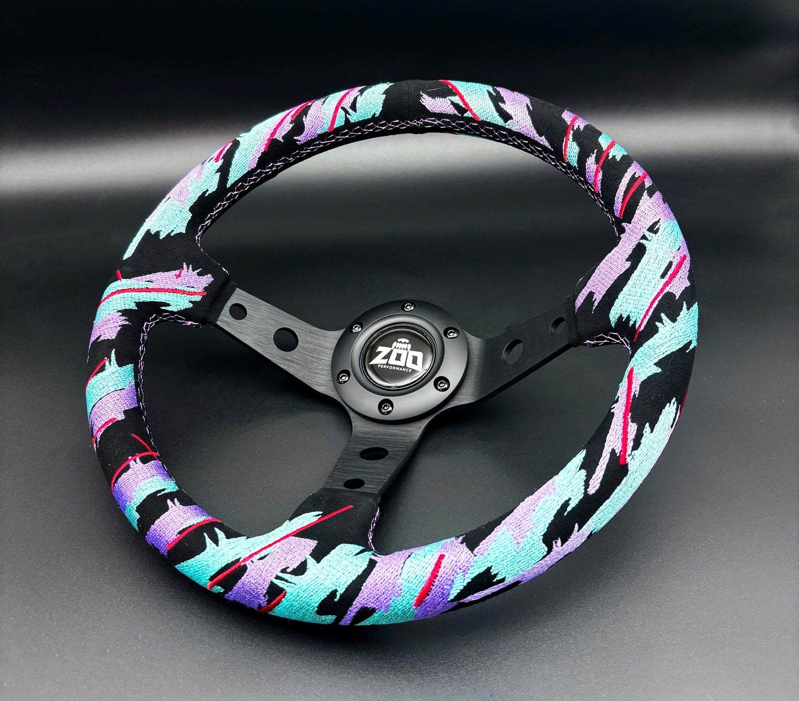 Retro Tiffany Blue / Purple Steering Wheel