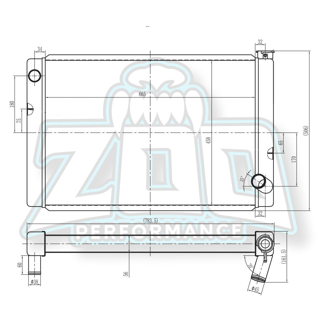 Universal Rear Radiator Kit