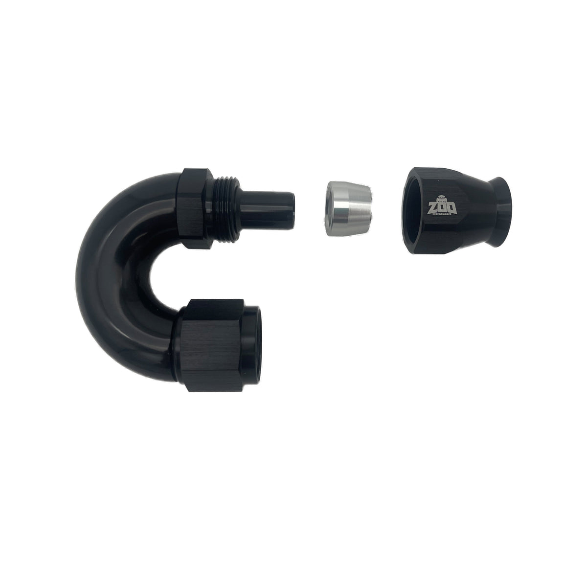 200 Series PTFE 180 Deg Hose Ends (Teflon)