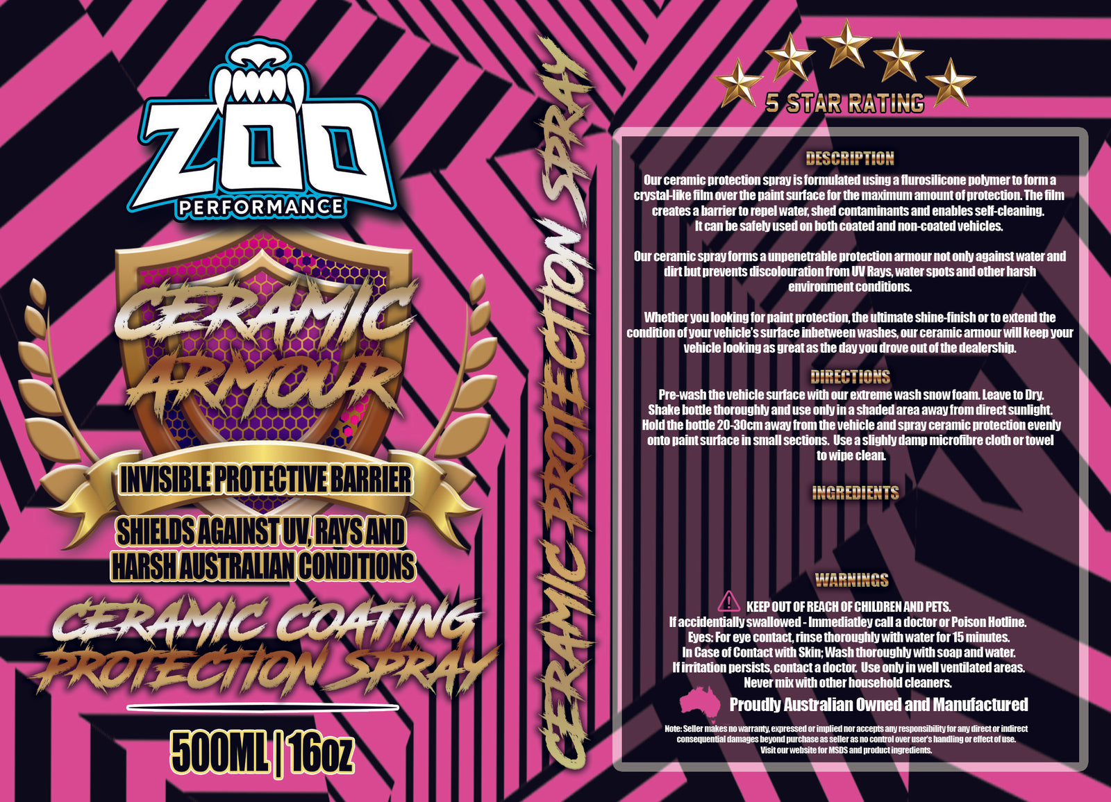 Ceramic Coating Protection Spray 500ML