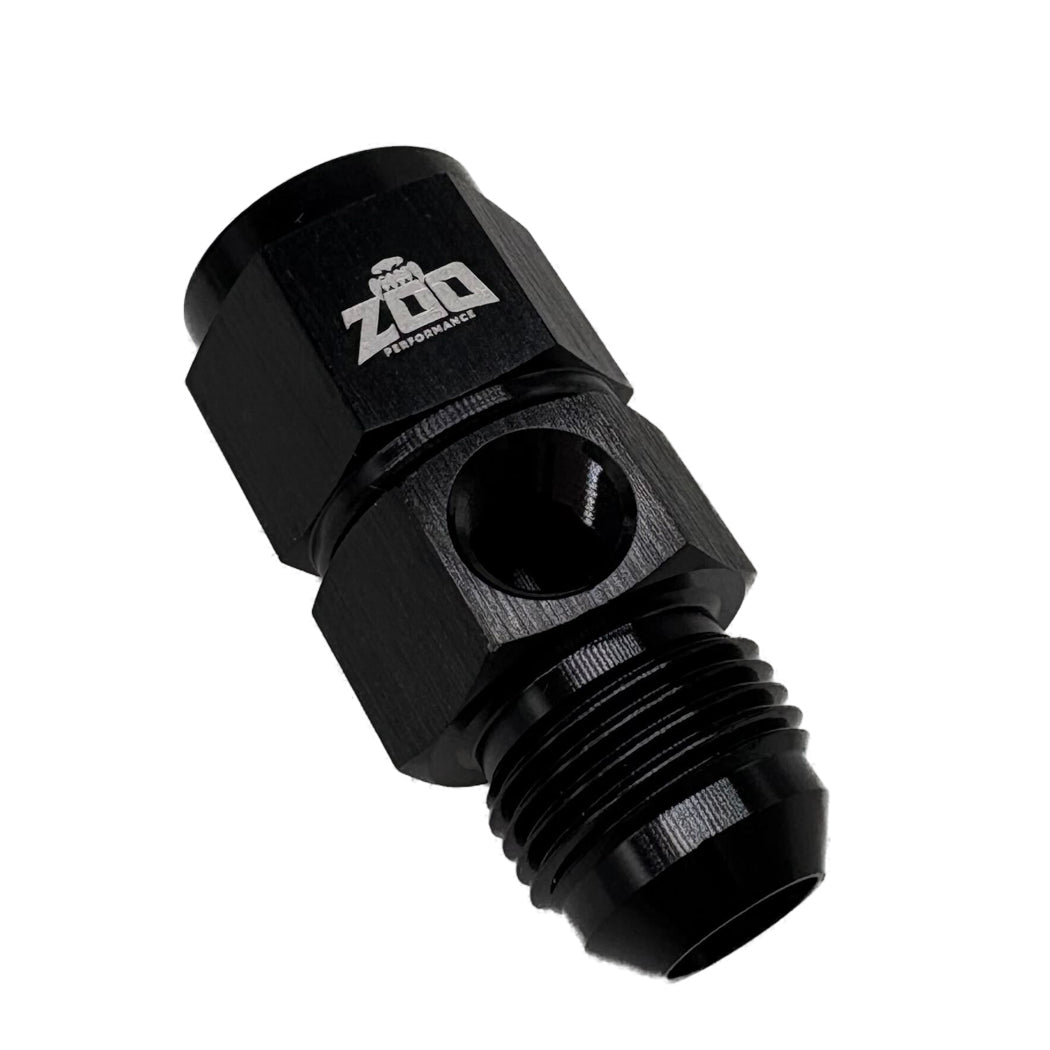 AN FEMALE - MALE UNION ADAPTOR WITH 1/8" PORT