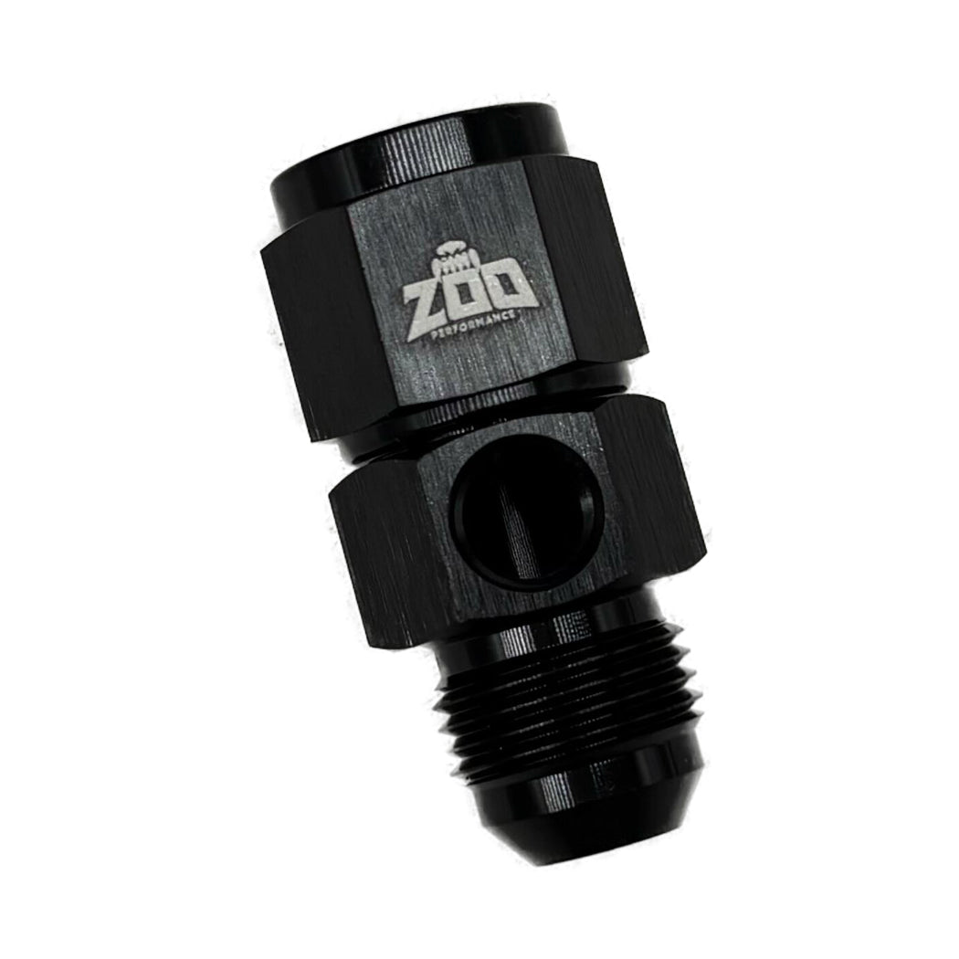 AN FEMALE - MALE UNION ADAPTOR WITH 1/8" PORT