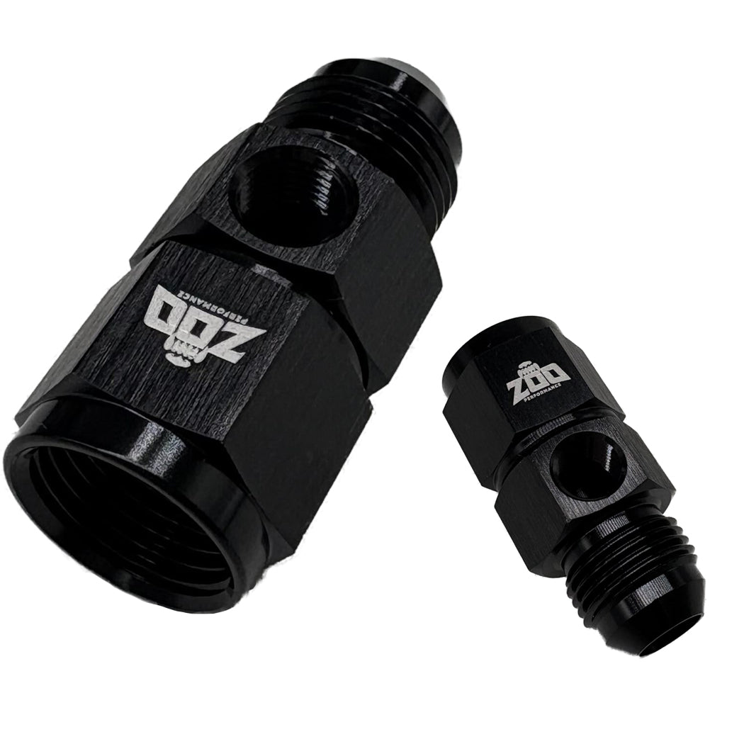 AN FEMALE - MALE UNION ADAPTOR WITH 1/8" PORT