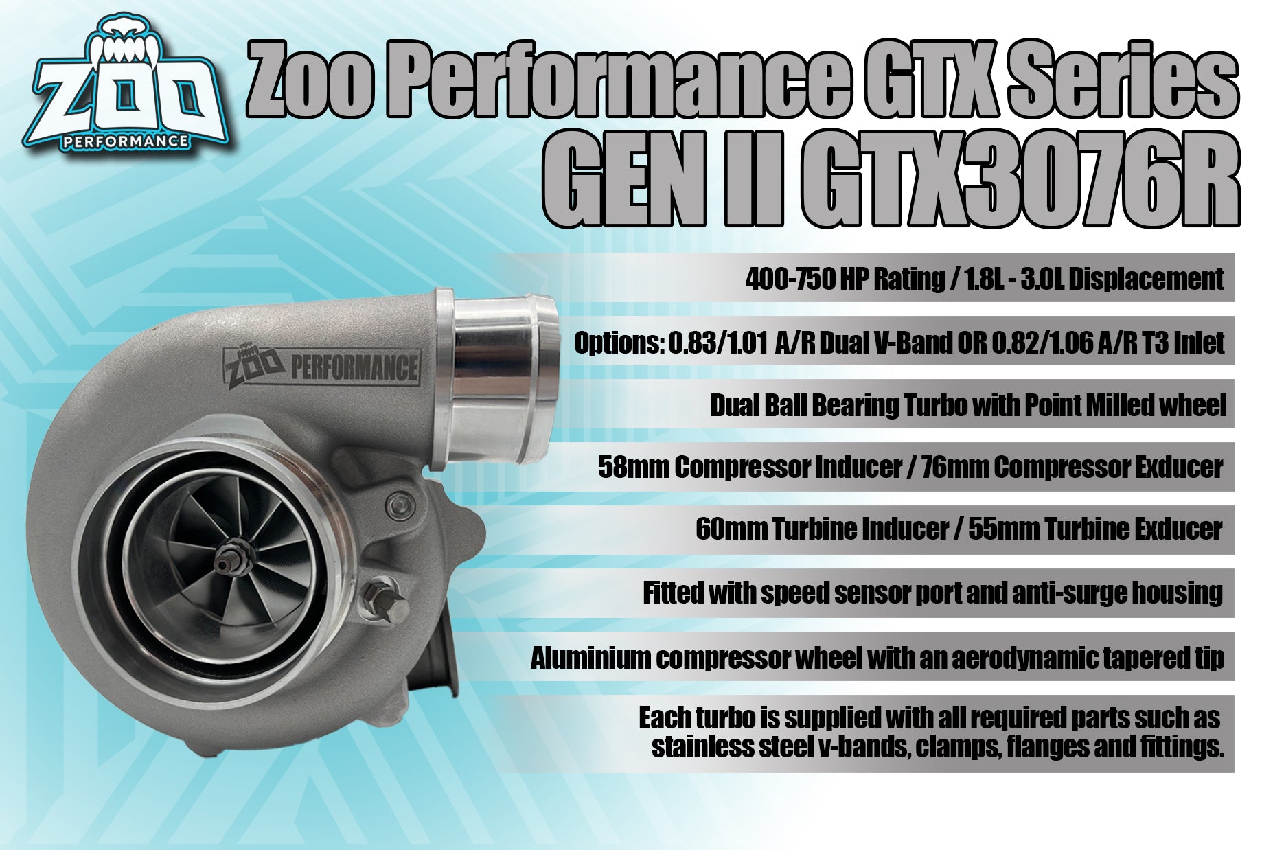 Mirror Set GEN II GTX3076R Series 58mm Turbo