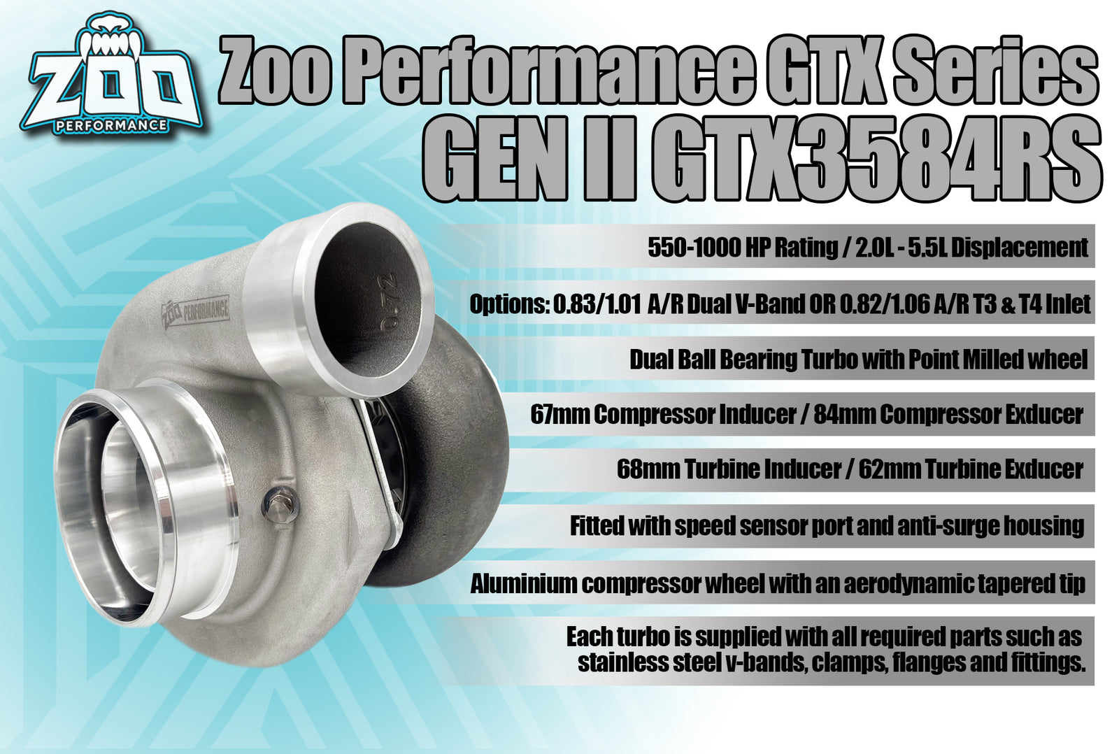 Mirror Set GEN II GTX3584RS Series 67mm Turbo