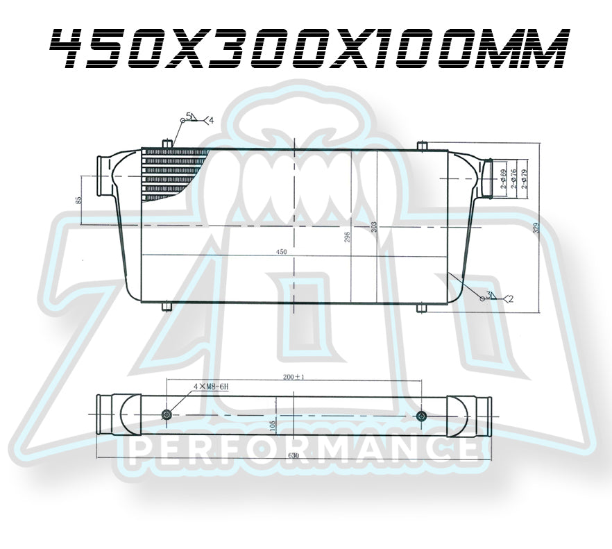 RACE SERIES INTERCOOLER 450X300X100