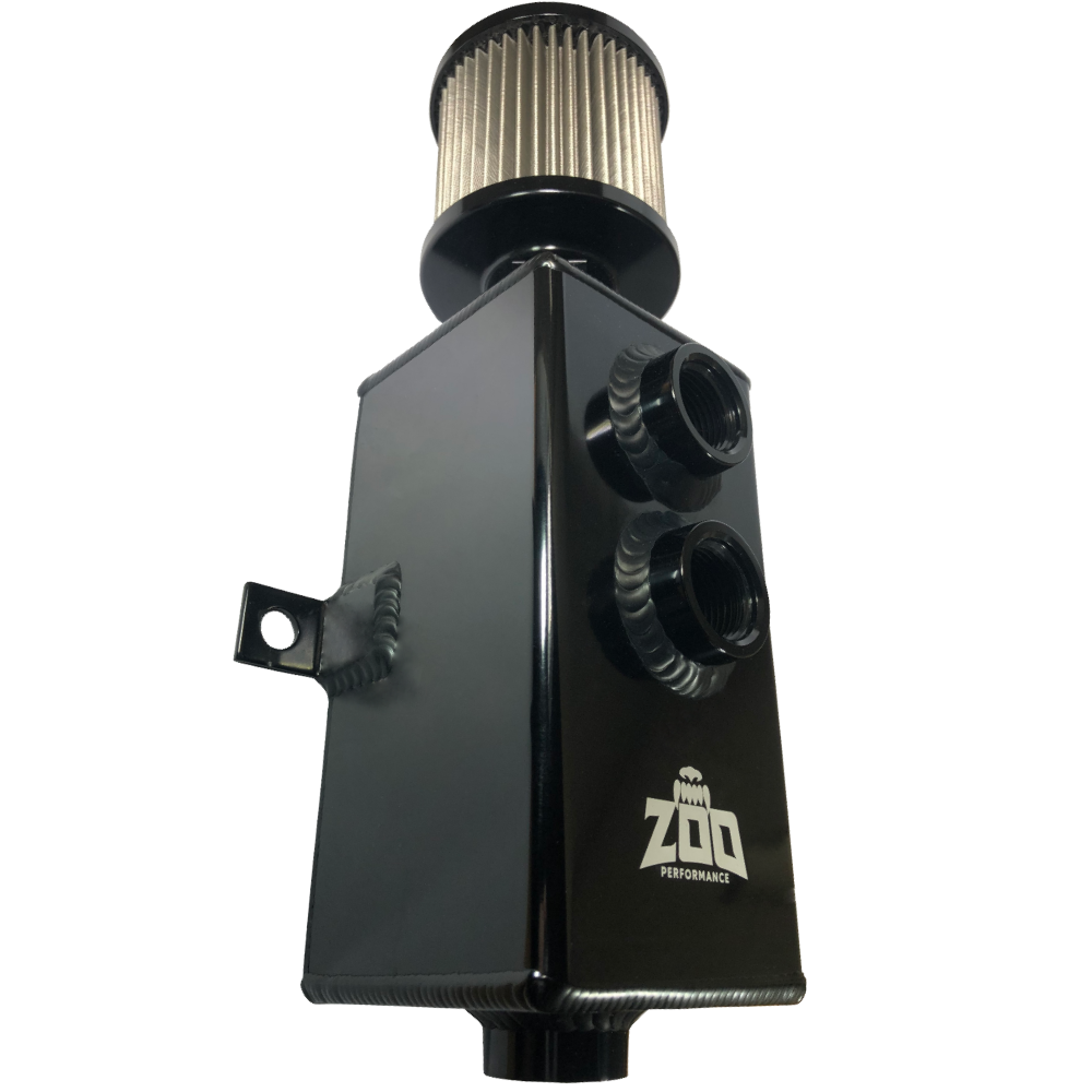 2 Litre Black Aluminium Catch Cans with drain tap