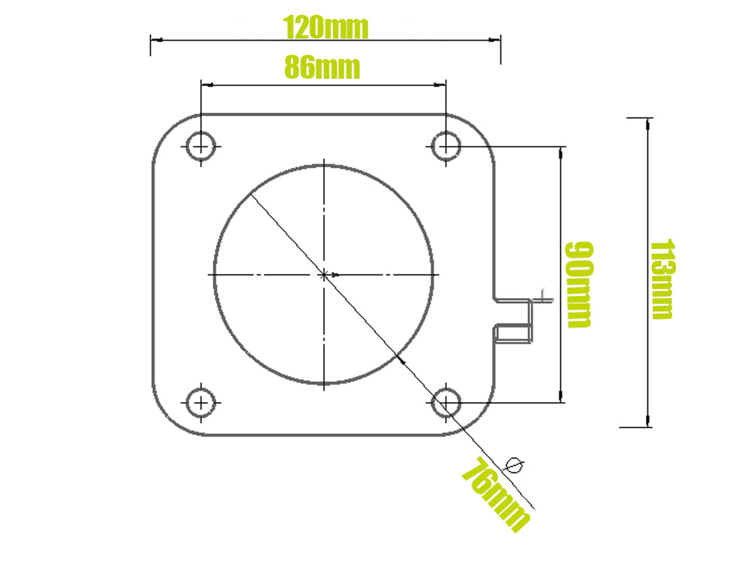 NISSAN S13 SR20 76MM BLACK THROTTLE BODY