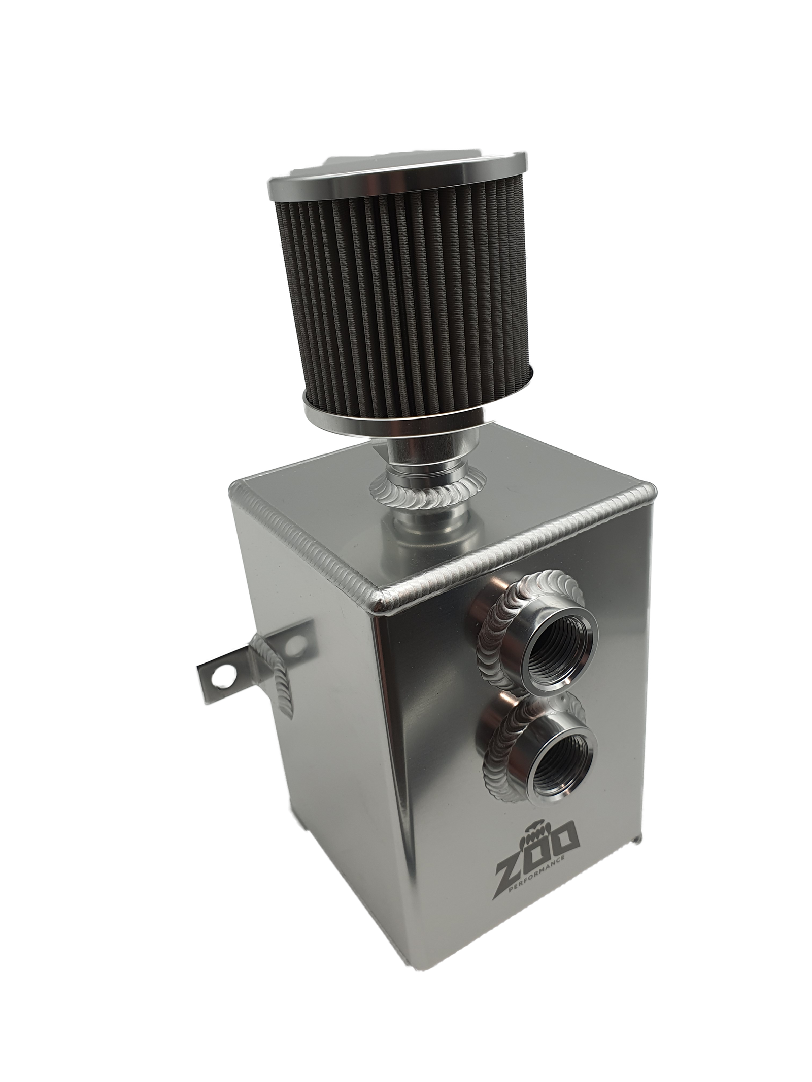 2 Litre Silver Aluminium Catch Cans with drain tap